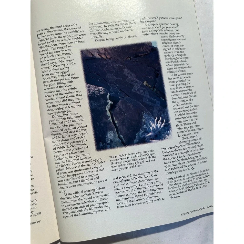 New Mexico Magazine April 1998 Petroglyphs Rock Art Craig Martin